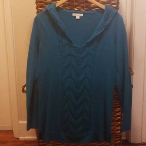 Hooded V-neck Sweater